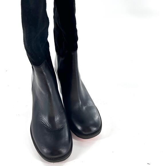 Franco Sarto Rivet Tall Riding Boots 9.5 Heel NWOT Suede Leather High Academia - Picture 9 of 10